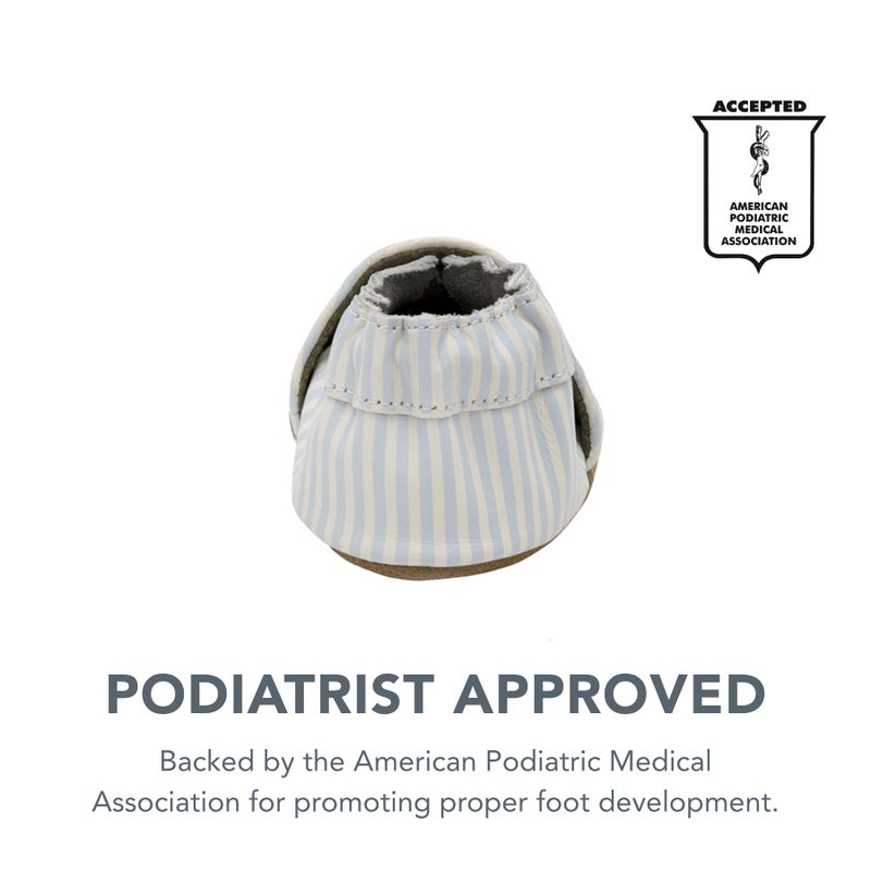 Robeez Baby Girls and Unisex Soft Soles Slip-Resistant Crib Shoes Slippers Moccasins for Infant and Toddler - Reach for The Stars - 6-12 Months - Image 4